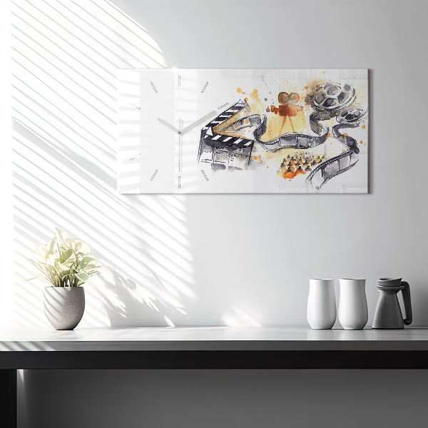 Horloge rectangulaire horizontale caméra de cinématographie