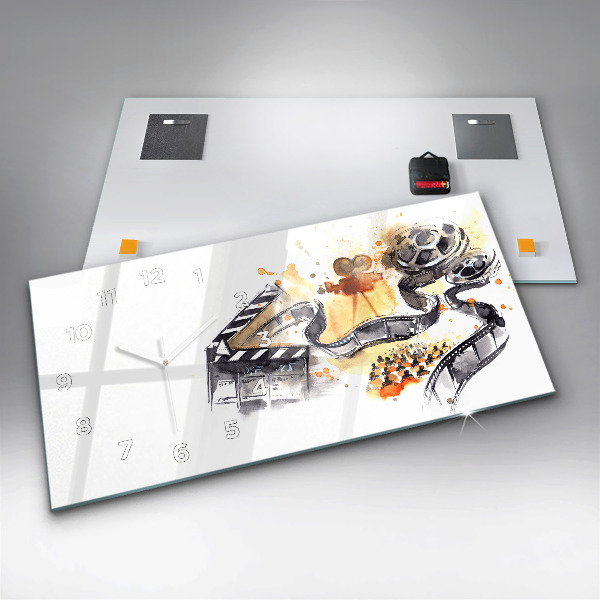 Horloge rectangulaire horizontale caméra de cinématographie