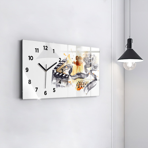Horloge rectangulaire horizontale caméra de cinématographie