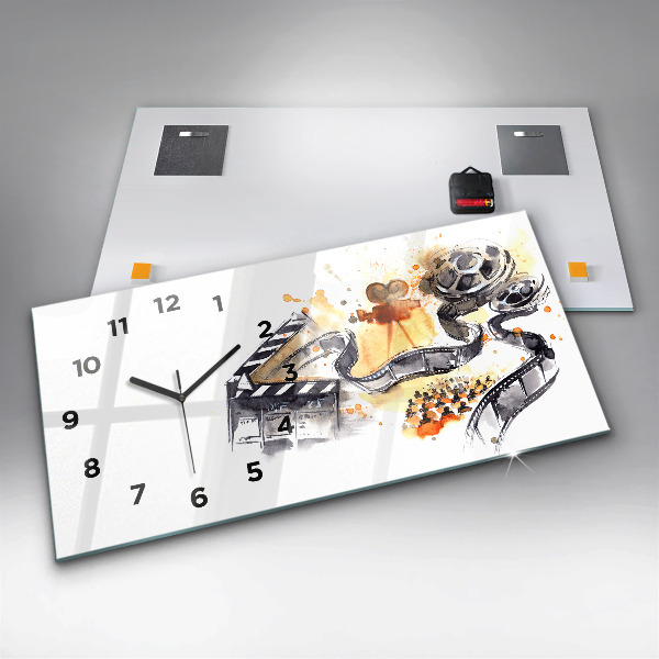 Horloge rectangulaire horizontale caméra de cinématographie
