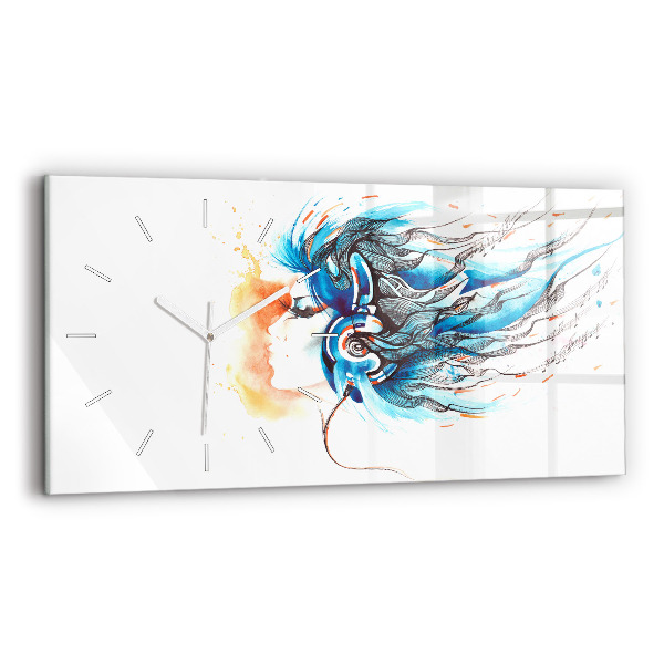 Horloge rectangulaire horizontale 'Illustration d''un combiné'