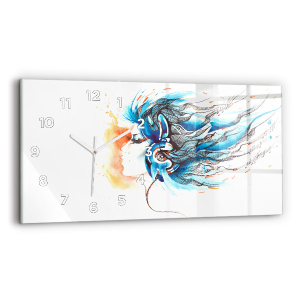 Horloge rectangulaire horizontale 'Illustration d''un combiné'