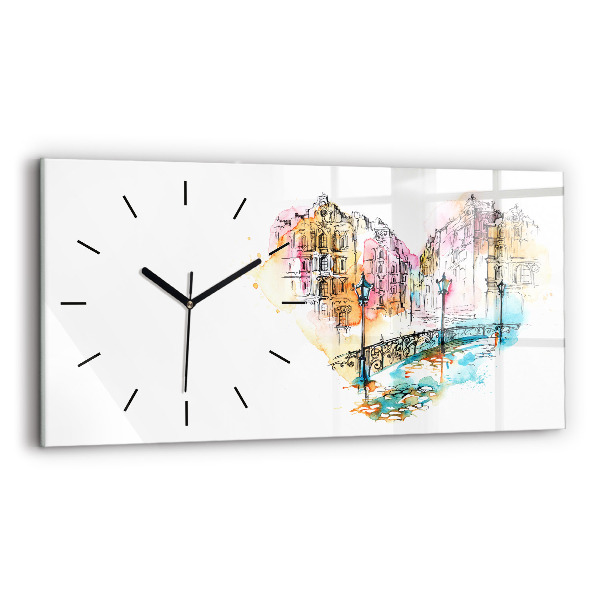 Horloge rectangulaire horizontale Architecture peinte