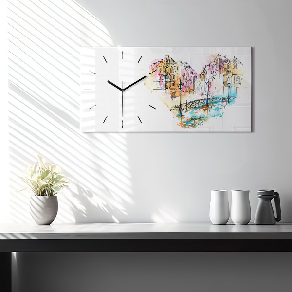 Horloge rectangulaire horizontale Architecture peinte