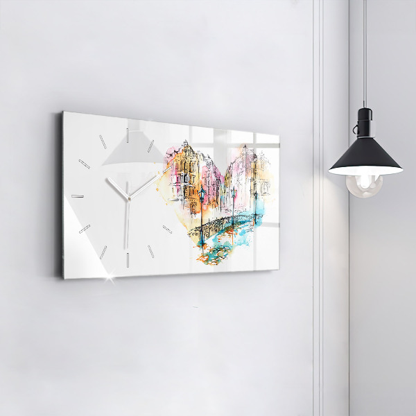 Horloge rectangulaire horizontale Architecture peinte