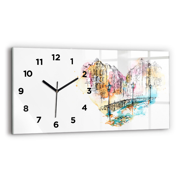 Horloge rectangulaire horizontale Architecture peinte