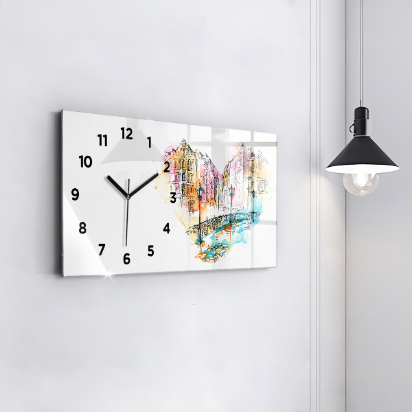 Horloge rectangulaire horizontale Architecture peinte