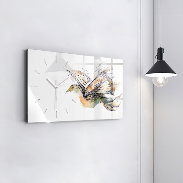 Horloge rectangulaire horizontale Livre sur les oiseaux