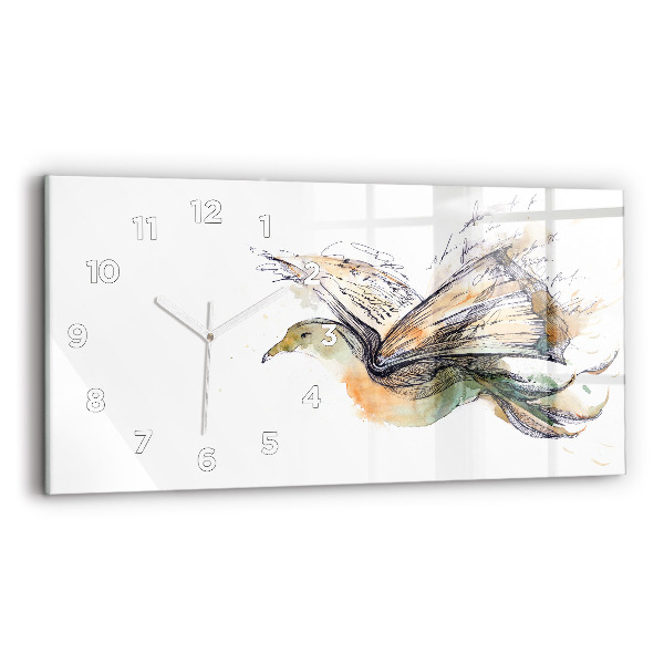 Horloge rectangulaire horizontale Livre sur les oiseaux