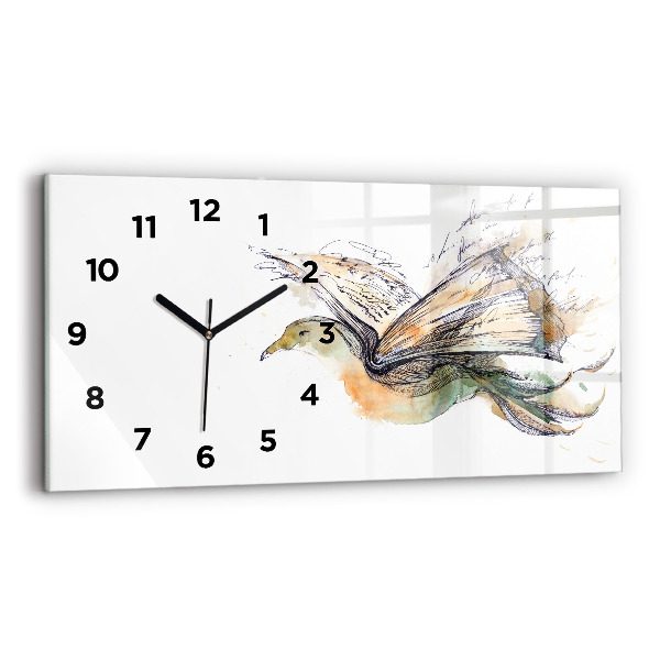 Horloge rectangulaire horizontale Livre sur les oiseaux