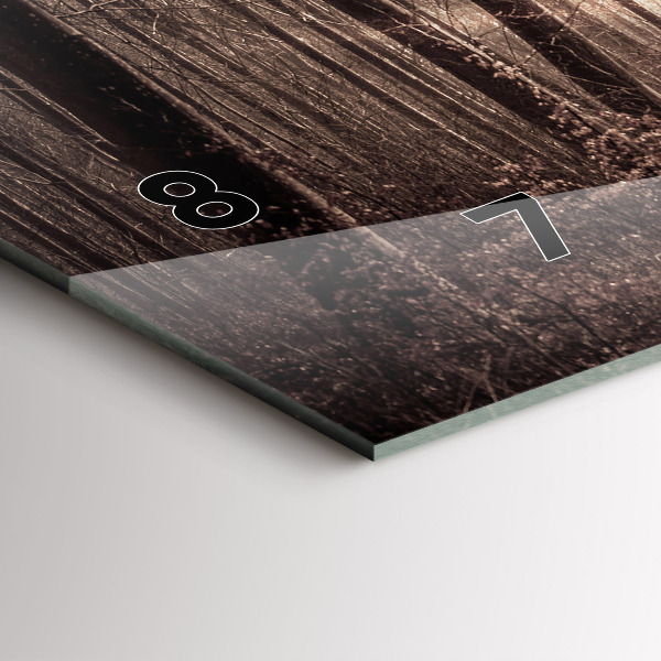 Horloge rectangulaire horizontale Chemin forestier en sépia