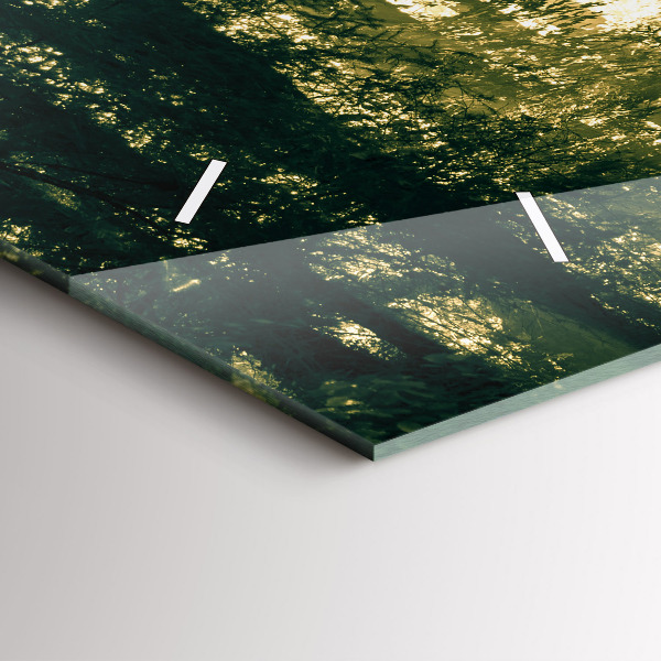 Horloge rectangulaire horizontale Forêt des rayons du soleil