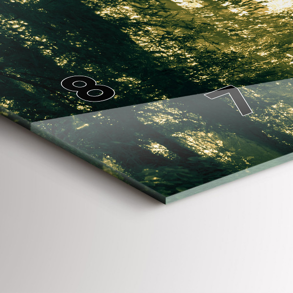 Horloge rectangulaire horizontale Forêt des rayons du soleil