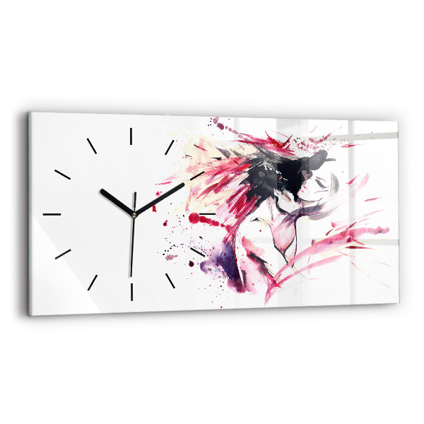 Horloge rectangulaire horizontale 'L''abstraction des amoureux'