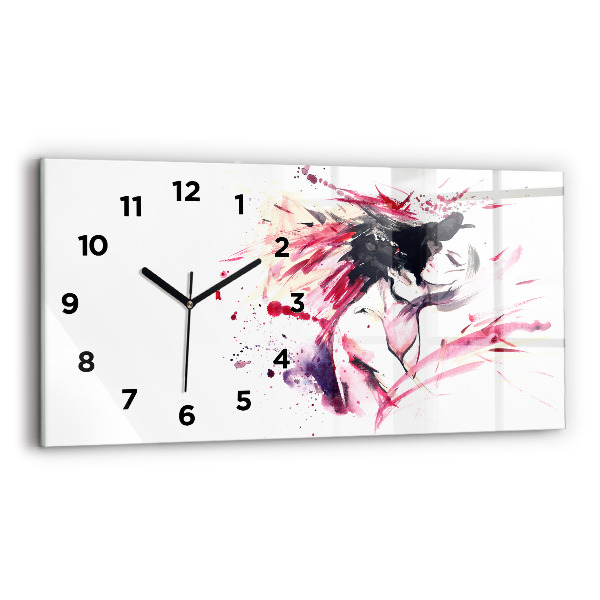 Horloge rectangulaire horizontale 'L''abstraction des amoureux'