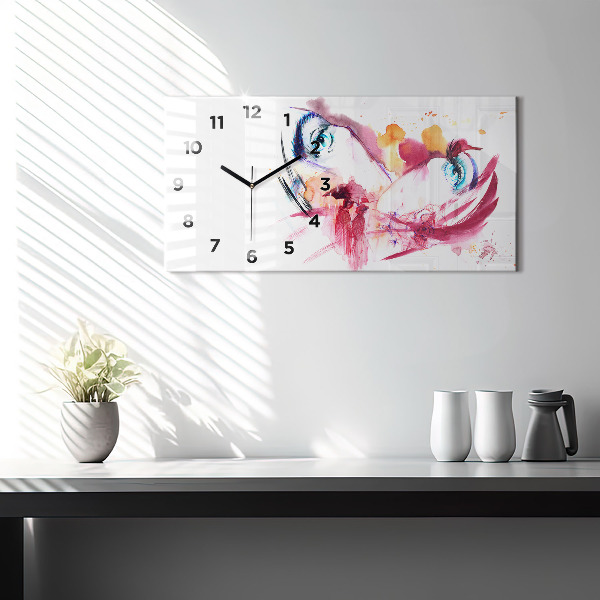 Horloge rectangulaire horizontale Couple romantique