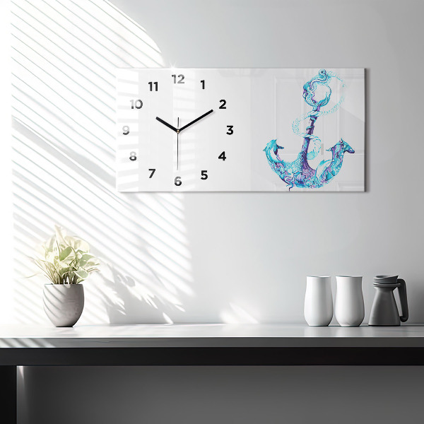 Horloge rectangulaire horizontale ancre flottante