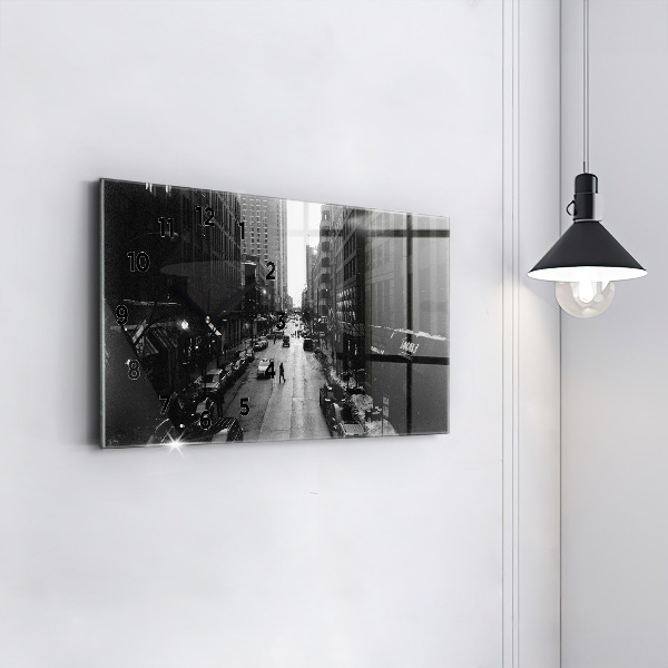 Horloge rectangulaire horizontale Les rues de la ville de Chicago