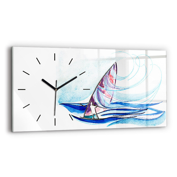 Horloge rectangulaire horizontale Planche de surf