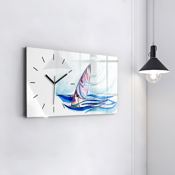 Horloge rectangulaire horizontale Planche de surf