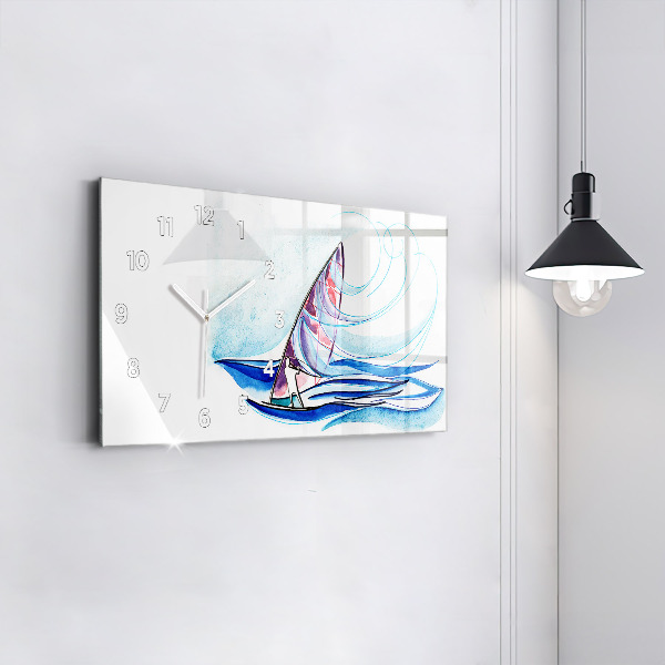 Horloge rectangulaire horizontale Planche de surf