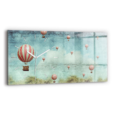Horloge rectangulaire horizontale Ballons