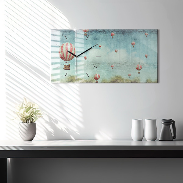 Horloge rectangulaire horizontale Ballons