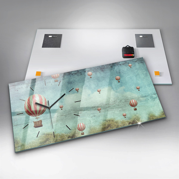 Horloge rectangulaire horizontale Ballons