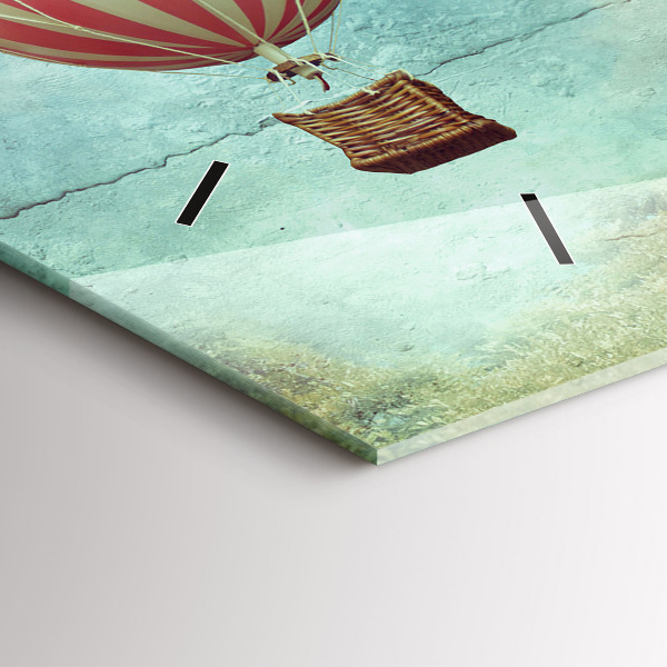 Horloge rectangulaire horizontale Ballons