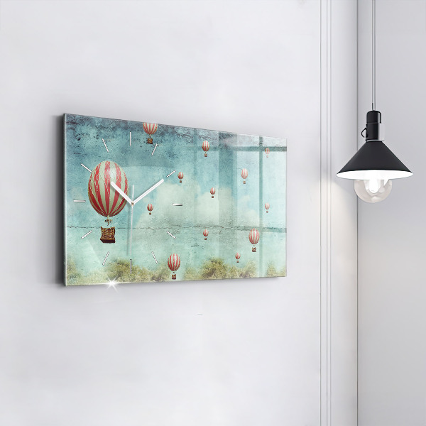 Horloge rectangulaire horizontale Ballons
