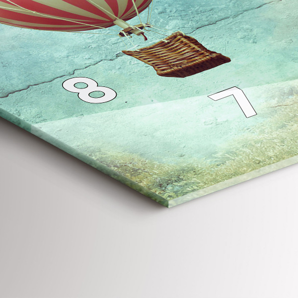 Horloge rectangulaire horizontale Ballons