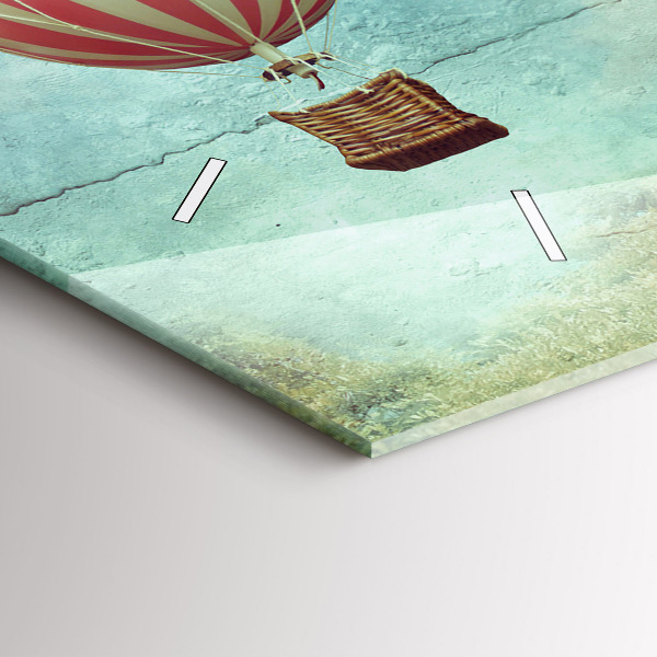 Horloge rectangulaire horizontale Ballons