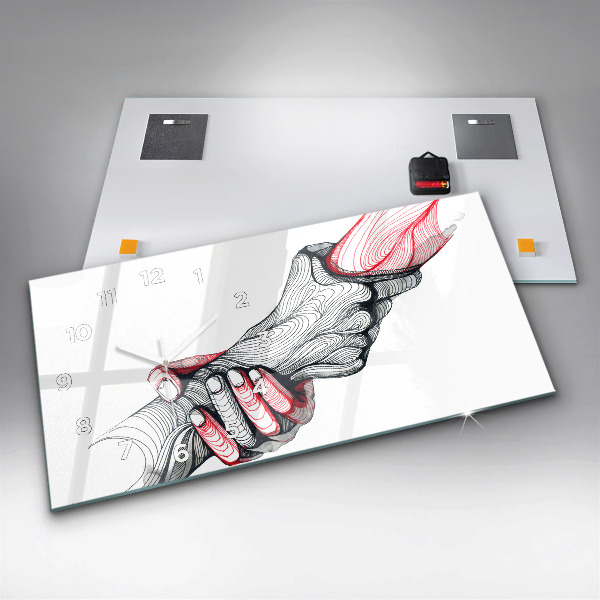 Horloge rectangulaire horizontale Se tenir la main