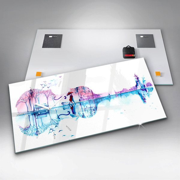 Horloge rectangulaire horizontale Lac du parc Cello