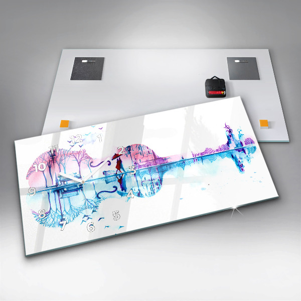 Horloge rectangulaire horizontale Lac du parc Cello