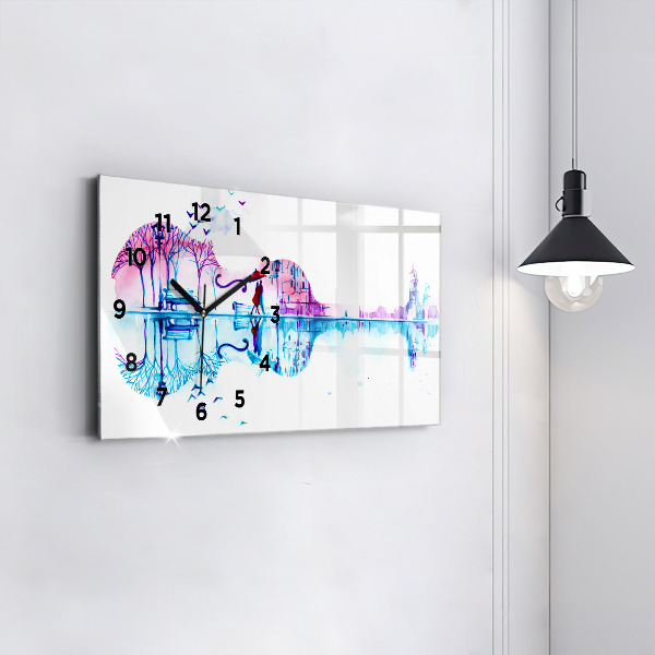 Horloge rectangulaire horizontale Lac du parc Cello