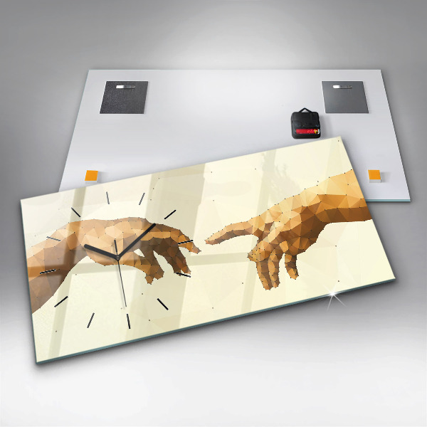 Horloge rectangulaire horizontale 'Création d''Adam'