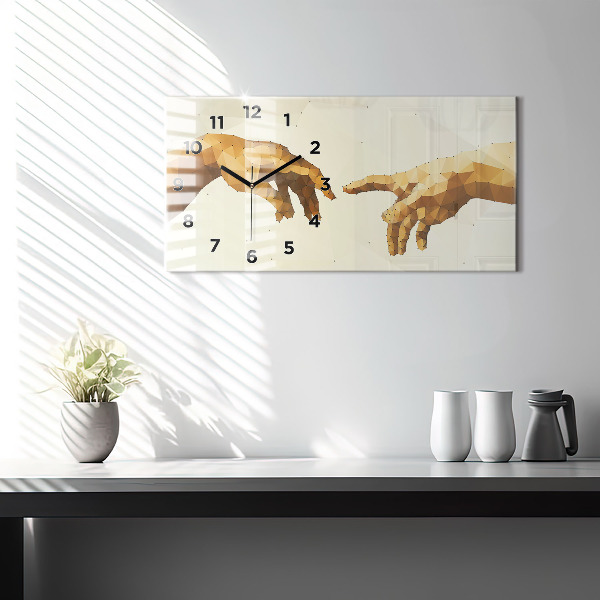 Horloge rectangulaire horizontale 'Création d''Adam'