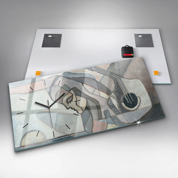 Horloge rectangulaire horizontale Peinture abstraite