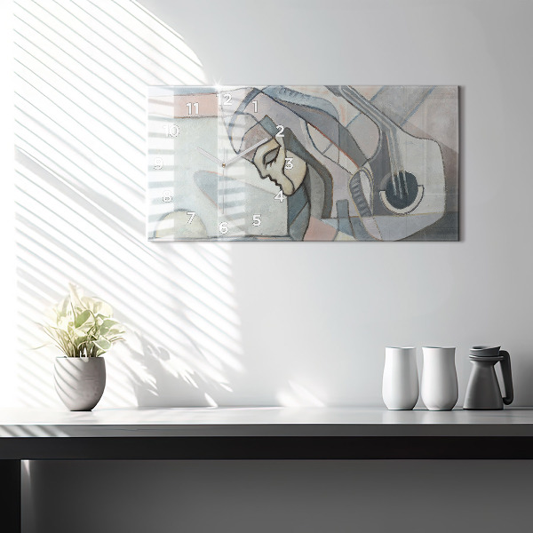 Horloge rectangulaire horizontale Peinture abstraite