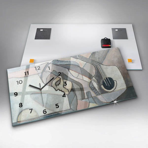Horloge rectangulaire horizontale Peinture abstraite