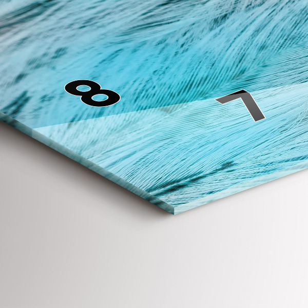 Horloge rectangulaire horizontale plumes colorées