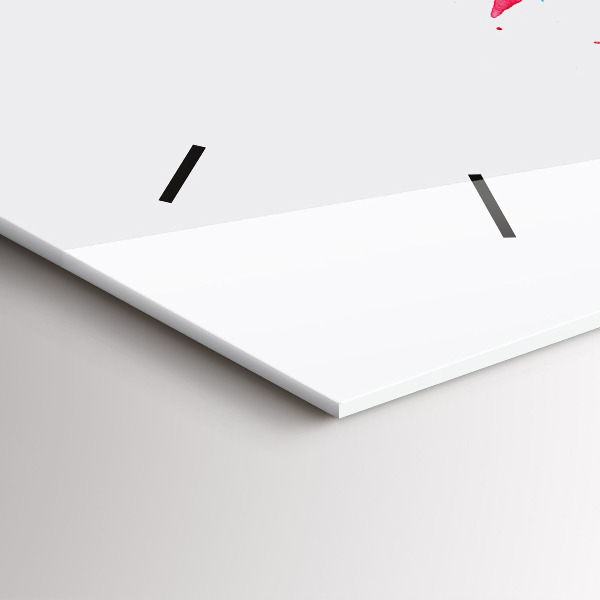 Horloge rectangulaire horizontale Perroquet rouge coloré