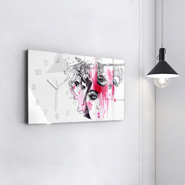 Horloge rectangulaire horizontale 'Les multiples visages de l''abstraction'