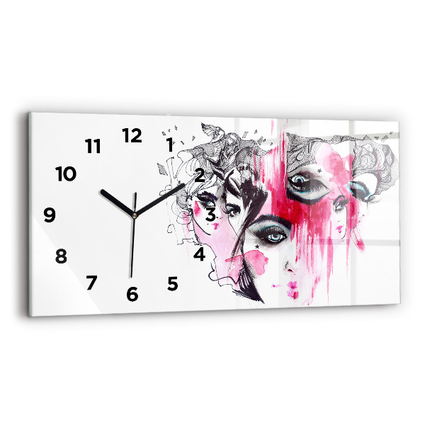 Horloge rectangulaire horizontale 'Les multiples visages de l''abstraction'