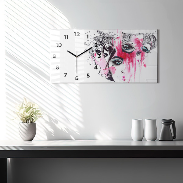 Horloge rectangulaire horizontale 'Les multiples visages de l''abstraction'