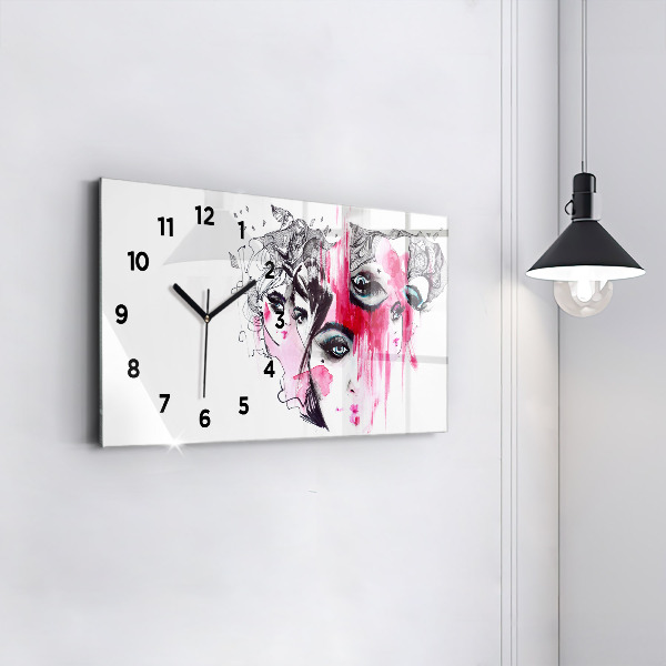 Horloge rectangulaire horizontale 'Les multiples visages de l''abstraction'