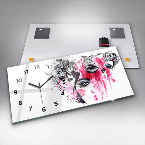 Horloge rectangulaire horizontale 'Les multiples visages de l''abstraction'