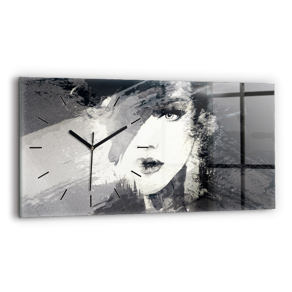 Horloge rectangulaire horizontale Femme - aquarelles