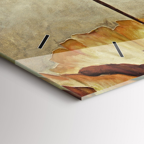 Horloge rectangulaire horizontale Coquelicots peints